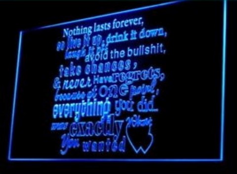 Nothing Last Forever Cafe LED Neon Sign